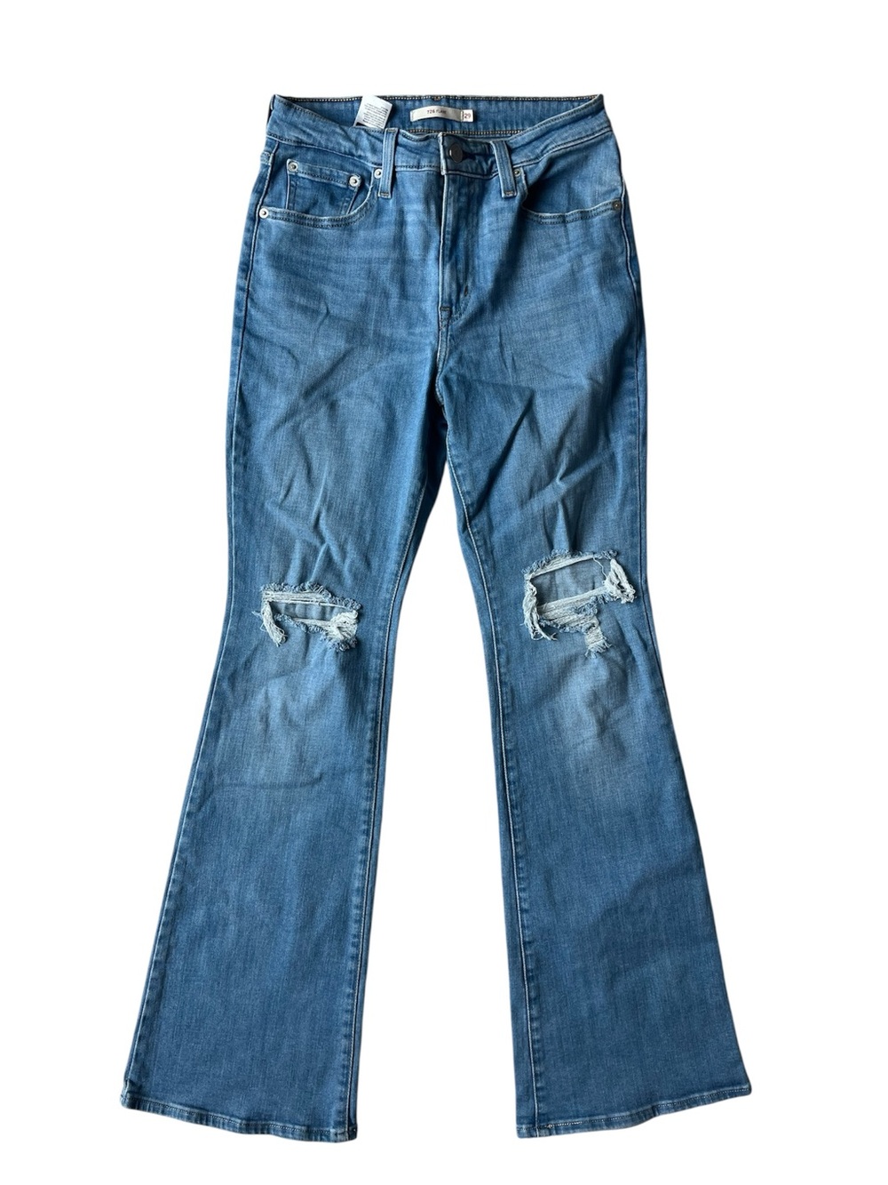 LEVIS 726 FLARE BLUE JEANS WOMENS SIZE 27